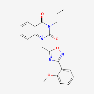 molecular formula C21H20N4O4 B2501852 1-{[3-(2-Methoxyphenyl)-1,2,4-oxadiazol-5-yl]methyl}-3-propyl-1,2,3,4-tetrahydroquinazoline-2,4-dione CAS No. 2319877-96-6