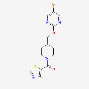 [4-[(5-Bromopyrimidin-2-yl)oxymethyl]piperidin-1-yl]-(4-methyl-1,3-thiazol-5-yl)methanone