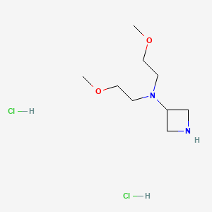 molecular formula C9H22Cl2N2O2 B2501857 二盐酸 N,N-双（2-甲氧基乙基）氮杂环丁-3-胺 CAS No. 1955556-92-9