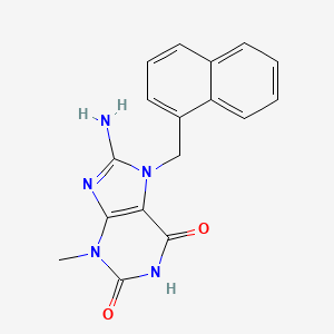 8-Amino-3-methyl-7-(naphthalen-1-ylmethyl)purine-2,6-dione