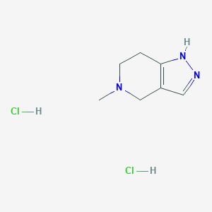 molecular formula C7H13Cl2N3 B2501866 5-甲基-1,4,6,7-四氢吡唑并[4,3-c]吡啶二盐酸盐 CAS No. 1820741-75-0