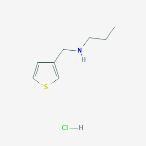molecular formula C8H14ClNS B2501875 1-(3-噻吩基甲基)丙胺盐酸盐 CAS No. 1049713-35-0