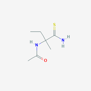 N-(1-amino-2-methyl-1-sulfanylidenebutan-2-yl)acetamide