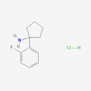 molecular formula C11H15ClFN B2501881 1-(2-Fluorophenyl)cyclopentanamine hydrochloride CAS No. 1225335-98-7; 911069-19-7