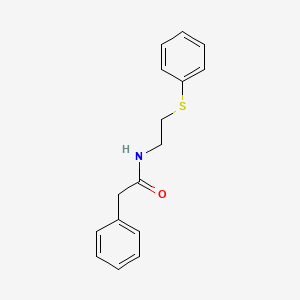 molecular formula C16H17NOS B2501894 2-苯基-N-[2-(苯硫基)乙基]乙酰胺 CAS No. 431891-98-4