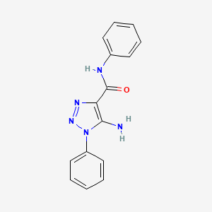 molecular formula C15H13N5O B2501897 5-amino-N,1-diphenyl-1H-1,2,3-triazole-4-carboxamide CAS No. 451462-44-5