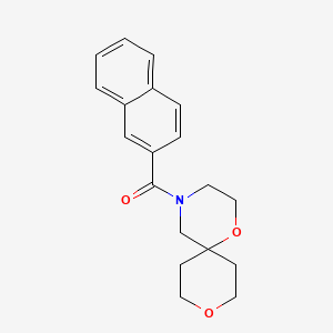 molecular formula C19H21NO3 B2501899 2-萘基(1,9-二氧杂-4-氮杂螺[5.5]十一烷-4-基)甲酮 CAS No. 1426314-56-8