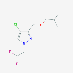 molecular formula C10H15ClF2N2O B2501908 4-chloro-1-(2,2-difluoroethyl)-3-(isobutoxymethyl)-1H-pyrazole CAS No. 1856018-64-8