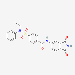 molecular formula C23H19N3O5S B2501909 N-(1,3-二氧代异吲哚-5-基)-4-[乙基(苯基)磺酰胺基]苯甲酰胺 CAS No. 864939-42-4