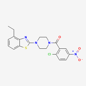 molecular formula C20H19ClN4O3S B2501929 (2-Chloro-5-nitrophenyl)(4-(4-ethylbenzo[d]thiazol-2-yl)piperazin-1-yl)methanone CAS No. 897476-33-4
