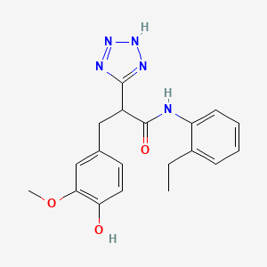 molecular formula C19H21N5O3 B2501940 N-(2-乙基苯基)-3-(4-羟基-3-甲氧基苯基)-2-(2H-四唑-5-基)丙酰胺 CAS No. 483995-74-0