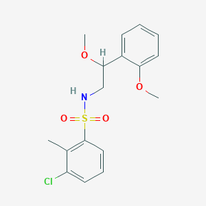 molecular formula C17H20ClNO4S B2501954 3-chloro-N-(2-methoxy-2-(2-methoxyphenyl)ethyl)-2-methylbenzenesulfonamide CAS No. 1798659-47-8