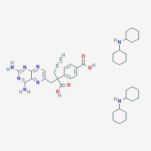 Dicyclohexylamine hemi(4-(2-carboxylato-1-(2,4-diaminopteridin-6-yl)pent-4-yn-2-yl)benzoate)