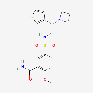 5-(N-(2-(azetidin-1-yl)-2-(thiophen-3-yl)ethyl)sulfamoyl)-2-methoxybenzamide