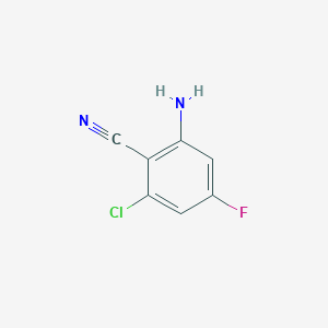 molecular formula C7H4ClFN2 B2501966 2-Amino-6-chloro-4-fluorobenzonitrile CAS No. 1253789-92-2