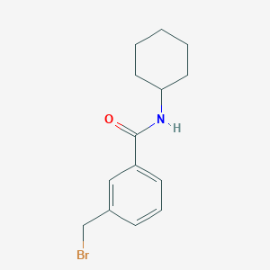 molecular formula C14H18BrNO B2501967 3-(bromomethyl)-N-cyclohexylbenzamide CAS No. 385381-44-2