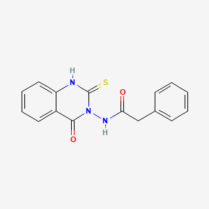 N-(4-oxo-2-sulfanylidene-1H-quinazolin-3-yl)-2-phenylacetamide