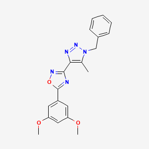 molecular formula C20H19N5O3 B2501975 3-(1-苄基-5-甲基-1H-1,2,3-三唑-4-基)-5-(3,5-二甲氧基苯基)-1,2,4-噁二唑 CAS No. 1251673-16-1
