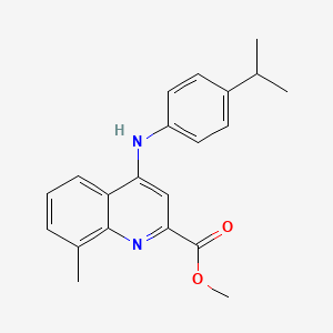 molecular formula C21H22N2O2 B2501979 1-({5-[(4-Methylphenyl)sulfonyl]-2-thienyl}carbonyl)-4-[3-(trifluoromethyl)phenyl]piperazine CAS No. 1207048-11-0