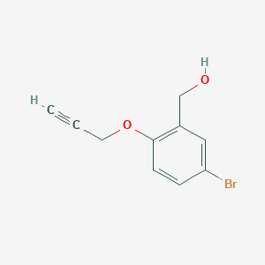 molecular formula C10H9BrO2 B2501981 [5-溴-2-(2-丙炔-1-氧基)苯基]甲醇 CAS No. 693806-45-0