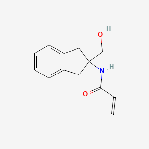 molecular formula C13H15NO2 B2501989 N-[2-(hydroxymethyl)-2,3-dihydro-1H-inden-2-yl]prop-2-enamide CAS No. 2092382-69-7
