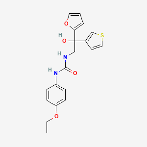 molecular formula C19H20N2O4S B2501994 1-(4-Ethoxyphenyl)-3-(2-(furan-2-yl)-2-hydroxy-2-(thiophen-3-yl)ethyl)urea CAS No. 2034332-51-7