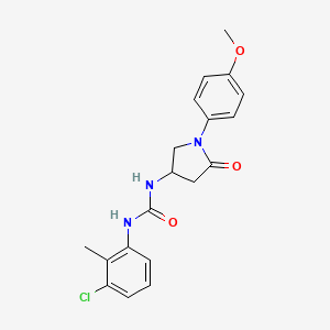 molecular formula C19H20ClN3O3 B2502009 1-(3-Chloro-2-methylphenyl)-3-[1-(4-methoxyphenyl)-5-oxopyrrolidin-3-yl]urea CAS No. 894031-34-6