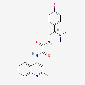 N'-[2-(dimethylamino)-2-(4-fluorophenyl)ethyl]-N-(2-methylquinolin-4-yl)ethanediamide