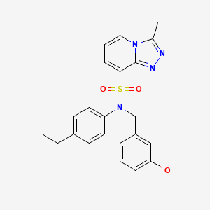 molecular formula C23H24N4O3S B2502023 N-(4-ethylphenyl)-N-(3-methoxybenzyl)-3-methyl[1,2,4]triazolo[4,3-a]pyridine-8-sulfonamide CAS No. 1251704-10-5