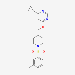 4-Cyclopropyl-6-((1-(m-tolylsulfonyl)piperidin-4-yl)methoxy)pyrimidine
