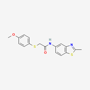 2-((4-methoxyphenyl)thio)-N-(2-methylbenzo[d]thiazol-5-yl)acetamide