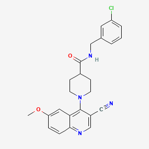 molecular formula C24H23ClN4O2 B2502032 3-(3-氟-4-甲基苯基)-4-氧代-2-(1,3-噻唑烷-3-基)-3,4-二氢喹唑啉-7-甲酸甲酯 CAS No. 1207032-81-2