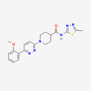 molecular formula C20H22N6O2S B2502034 1-(6-(2-methoxyphenyl)pyridazin-3-yl)-N-(5-methyl-1,3,4-thiadiazol-2-yl)piperidine-4-carboxamide CAS No. 1226437-35-9