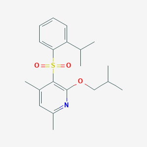 2-Isobutoxy-3-[(2-isopropylphenyl)sulfonyl]-4,6-dimethylpyridine