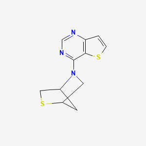 molecular formula C11H11N3S2 B2502039 5-{Thieno[3,2-d]pyrimidin-4-yl}-2-thia-5-azabicyclo[2.2.1]heptane CAS No. 2097904-33-9
