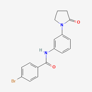 4-bromo-N-[3-(2-oxopyrrolidin-1-yl)phenyl]benzamide