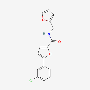 molecular formula C16H12ClNO3 B2502055 5-(3-chlorophenyl)-N-(furan-2-ylmethyl)furan-2-carboxamide CAS No. 618411-44-2