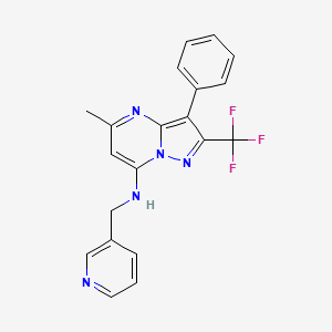 5-methyl-3-phenyl-N-(pyridin-3-ylmethyl)-2-(trifluoromethyl)pyrazolo[1,5-a]pyrimidin-7-amine