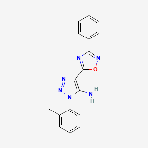 3-(2-Methylphenyl)-5-(3-phenyl-1,2,4-oxadiazol-5-yl)triazol-4-amine