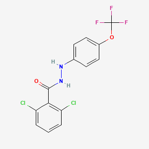 2,6-dichloro-N'-[4-(trifluoromethoxy)phenyl]benzenecarbohydrazide