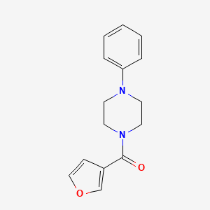 molecular formula C15H16N2O2 B2502082 1-(呋喃-3-羰基)-4-苯基哌嗪 CAS No. 913504-69-5