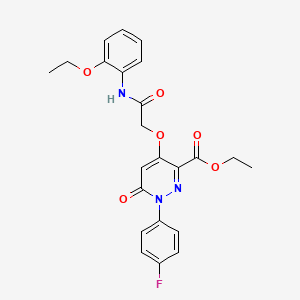 Ethyl 4-(2-((2-ethoxyphenyl)amino)-2-oxoethoxy)-1-(4-fluorophenyl)-6-oxo-1,6-dihydropyridazine-3-carboxylate