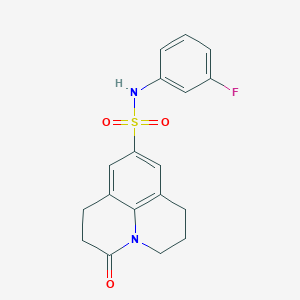 N-(3-fluorophenyl)-3-oxo-1,2,3,5,6,7-hexahydropyrido[3,2,1-ij]quinoline-9-sulfonamide