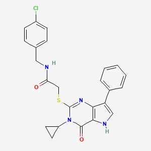 N-(4-chlorobenzyl)-2-((3-cyclopropyl-4-oxo-7-phenyl-4,5-dihydro-3H-pyrrolo[3,2-d]pyrimidin-2-yl)thio)acetamide