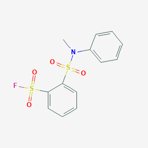 molecular formula C13H12FNO4S2 B2502097 2-[Methyl(phenyl)sulfamoyl]benzene-1-sulfonyl fluoride CAS No. 2094349-09-2