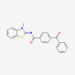 4-benzoyl-N-(3-methyl-1,3-benzothiazol-2-ylidene)benzamide