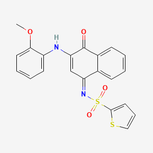 (Z)-N-(3-((2-methoxyphenyl)amino)-4-oxonaphthalen-1(4H)-ylidene)thiophene-2-sulfonamide
