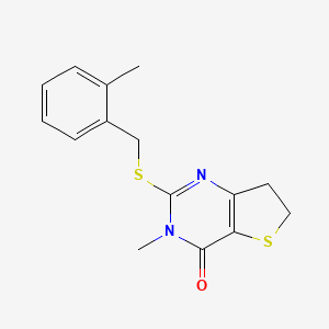 3-Methyl-2-[(2-methylphenyl)methylsulfanyl]-6,7-dihydrothieno[3,2-d]pyrimidin-4-one