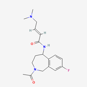 (E)-N-(2-Acetyl-8-fluoro-1,3,4,5-tetrahydro-2-benzazepin-5-yl)-4-(dimethylamino)but-2-enamide