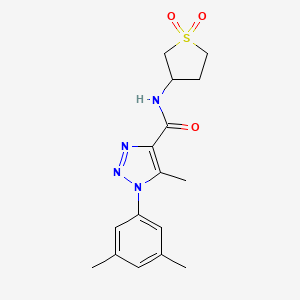 molecular formula C16H20N4O3S B2502112 1-(3,5-二甲苯基)-N-(1,1-二氧化四氢噻吩-3-基)-5-甲基-1H-1,2,3-三唑-4-甲酰胺 CAS No. 924825-18-3